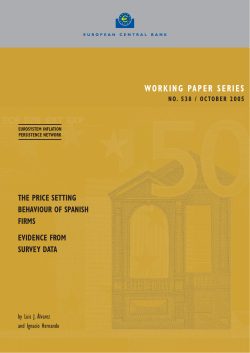 The price setting behaviour of Spanish firms: evidence from
