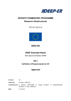 Deliverable D4.1 - DEEP-ER
