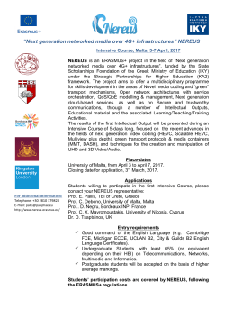 NEREUS Flyer - University of Malta