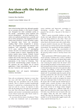 Are stem cells the future of healthcare?