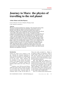 Journey to Mars: the physics of travelling to the red planet