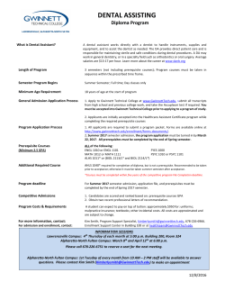 dental assisting - Gwinnett Technical College