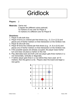 Gridlock - Mathwire.com