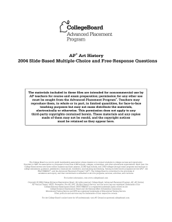 2004 AP Art History Free Response Questions