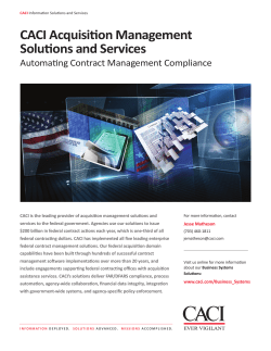 CACI Acquisition Management Solutions and Services