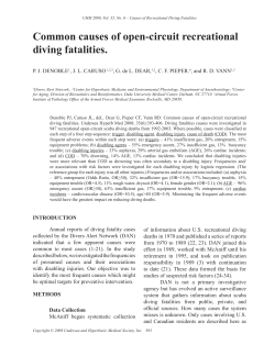 Common causes of open-circuit recreational diving fatalities.