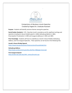 Comparisons of Abraham Lincoln Speeches