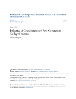Influence of Grandparents on First