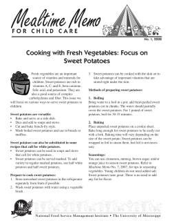 Focus on Sweet Potatoes - University of Mississippi