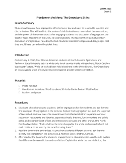 Freedom on the Menu: The Greensboro Sit