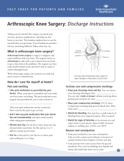 Arthroscopic Knee Surgery: Discharge Instructions