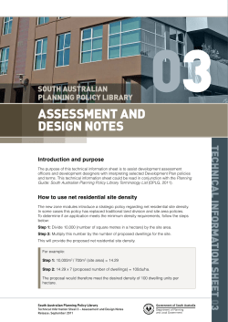 assessment and design notes