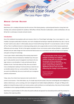 Bond Pearce Copitrak Case Study The Less Paper