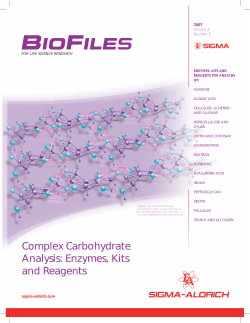 Complex Carbohydrate Analysis: Enzymes, Kits and - Sigma