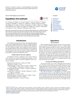 Expedition 353 methods