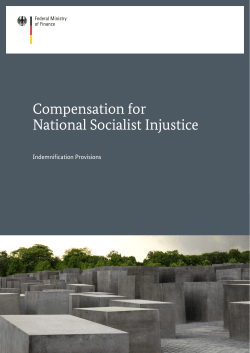 Compensation for National Socialist Injustice