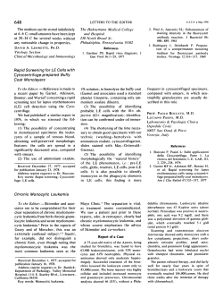 Rapid Screening for LE Cells with Cytocentrifuge