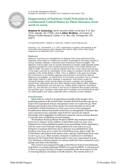 Suppression of Soybean Yield Potential in the Continental United