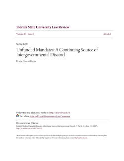 A Continuing Source of Intergovernmental Discord