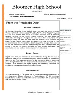 High School Monthly Newsletter