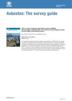 Asbestos: The survey guide HSG264