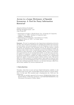Access to a Large Dictionary of Spanish Synonyms