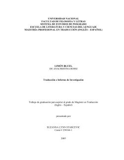 traducci&oacute;n e informe de investigaci&oacute;n