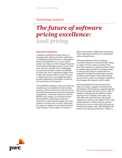 The future of software pricing excellence: SaaS pricing
