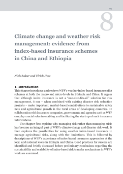 Climate change and weather risk management: evidence from index
