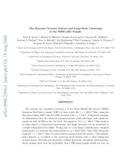 The Baryonic Acoustic Feature and Large