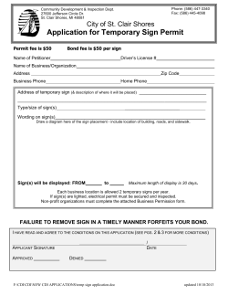 Application for Temporary Sign Permit