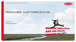 fronius hybrid &ndash; a leap toward 24h of sun