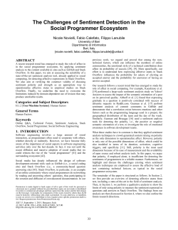 The Challenges of Sentiment Detection in the - Collab