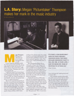 "IT`S FUNNY, A FILM MAJOR DIDN`T WORK OUT PARTLY