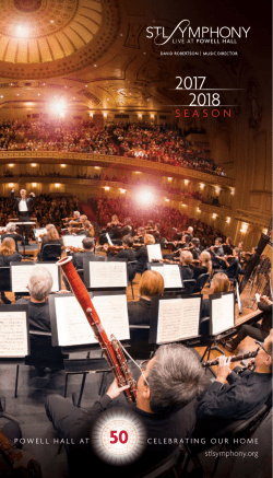 SEASON - St. Louis Symphony Orchestra