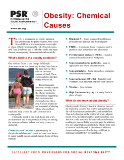 Obesity: Chemical Causes - Physicians for Social Responsibility