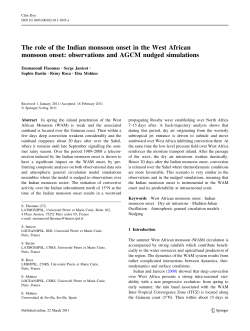 The role of the Indian monsoon onset in the West African monsoon