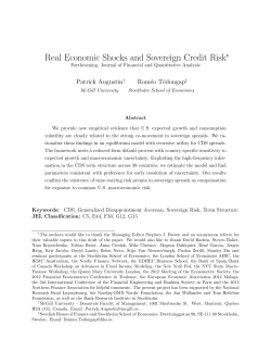 Real Economic Shocks and Sovereign Credit Risk