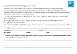Expression of Interest Mooditj 2017
