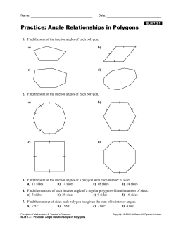Practice: Angle Relationships in Polygons