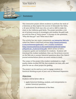 Gold Rush Teacher`s Guide