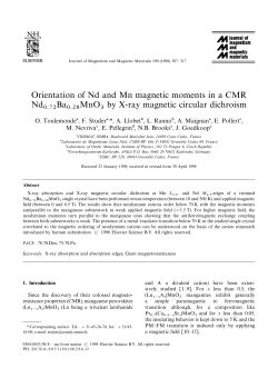 Orientation of Nd and Mn magnetic moments in a CMR Nd Ba MnO