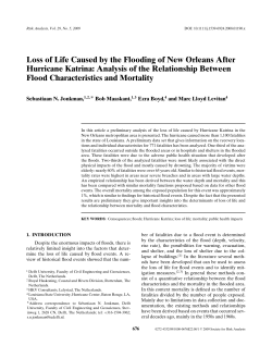 Loss of Life Caused by the Flooding of New Orleans After Hurricane