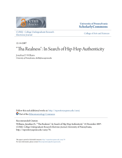 "Tha Realness": In Search of Hip