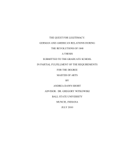 the quest for legitimacy: german and american relations during the