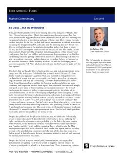 Market Commentary - First American Funds