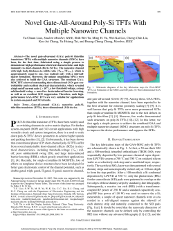 Novel Gate-All-Around Poly-Si TFTs With Multiple Nanowire Channels