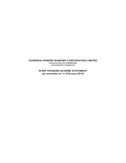 OVERSEA-CHINESE BANKING CORPORATION LIMITED SCRIP