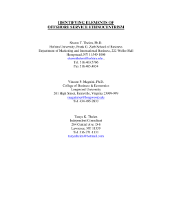 identifying elements of offshore service ethnocentrism