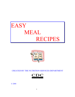 easy meal recipes - The Renal Network